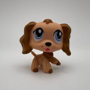 Littlest Pet Shop (LPS) #1318 Pink Tan Brown Cocker Spaniel(SKU: 539TO)